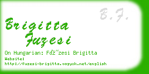 brigitta fuzesi business card
