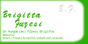 brigitta fuzesi business card